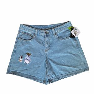 Totoro Themed Denim Shorts